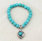 Vintage Bohemian Style Turquoise Beaded Bracelet