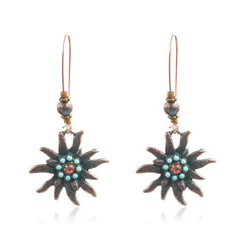 Alloy Sunflower Bohemian Earrings