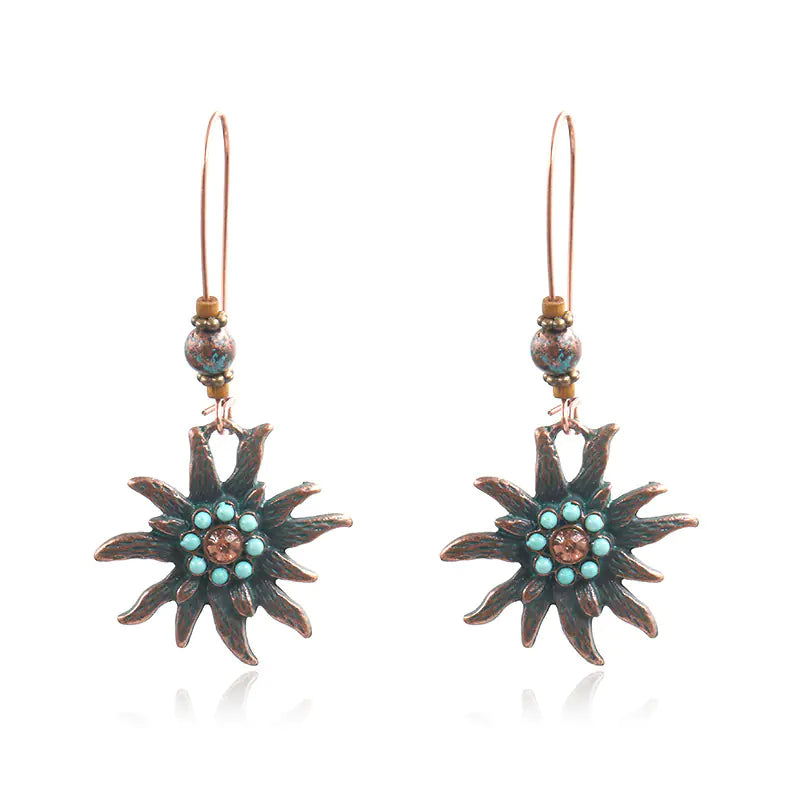 Alloy Sunflower Bohemian Earrings
