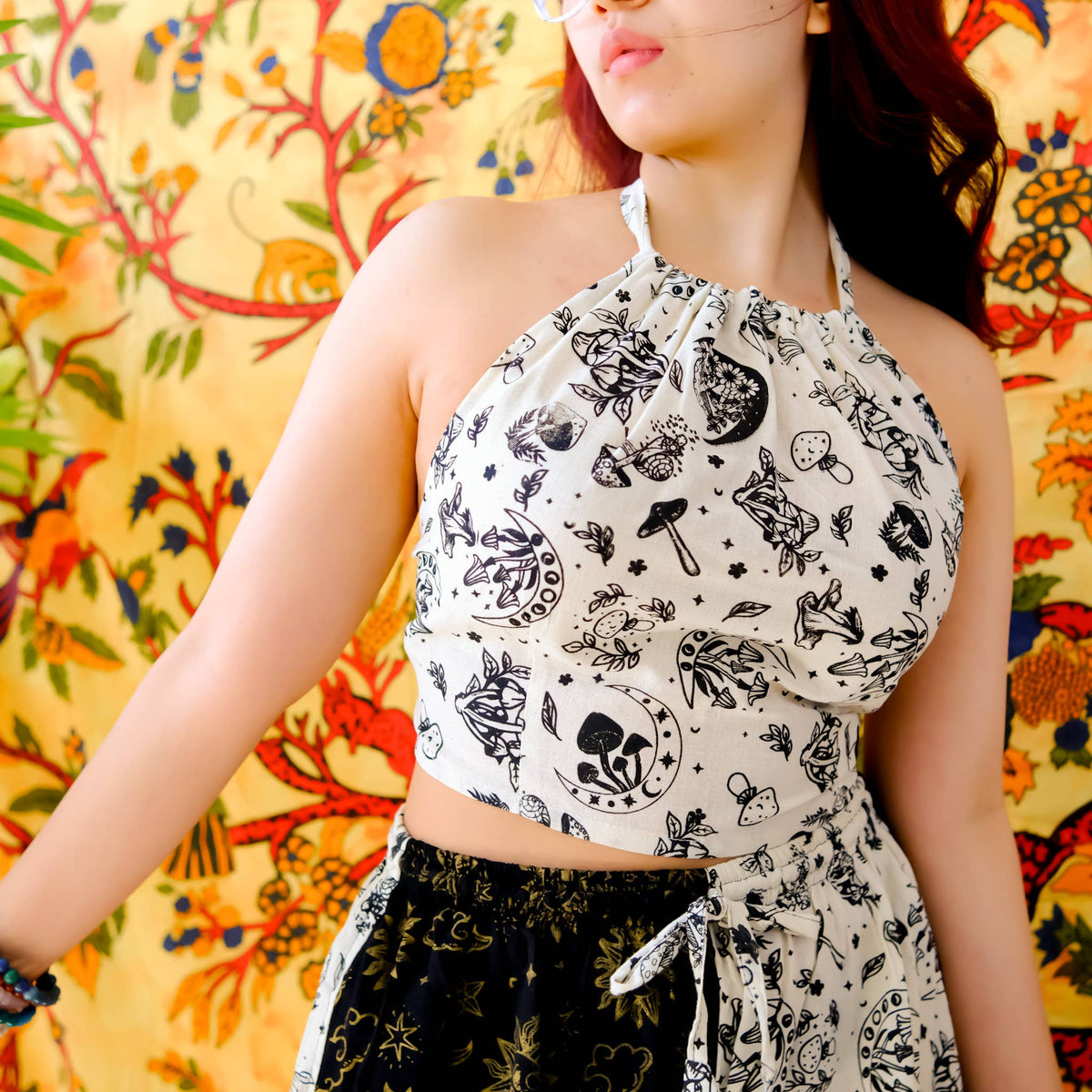 Mushroom Celestial Halter Top