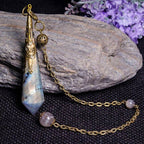 Grey Moonstone Shadow Pendulum