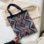 Bohemian Chic Crochet Tote Bag for Women