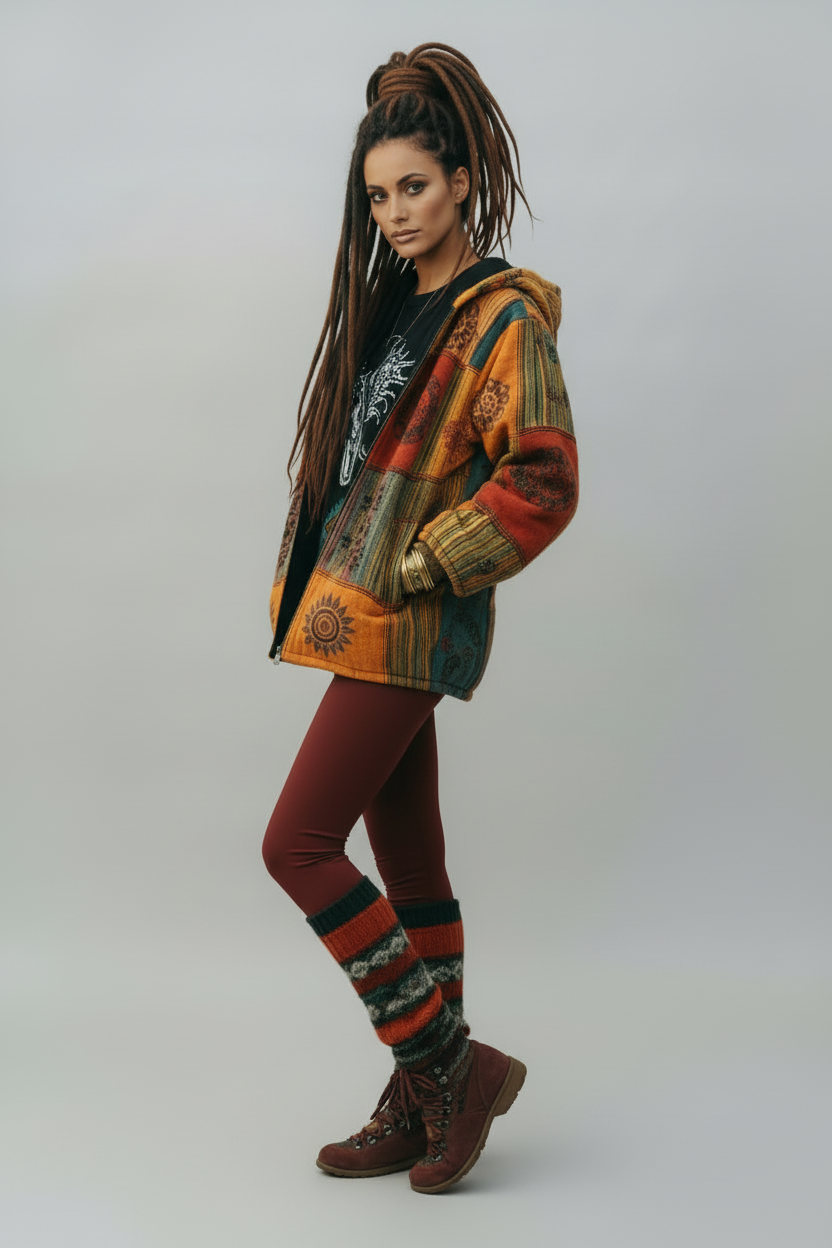 Bohemian Jacket – Side Pose, High Pony