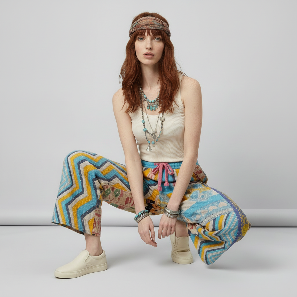 Boho - Cream Top Crouching