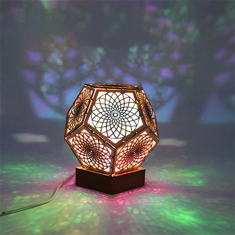 Bohemian Star LED Projection Lantern