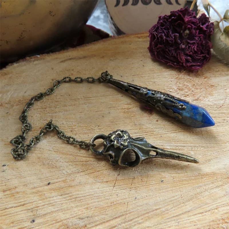 Seer’s Crow Lapis Pendulum