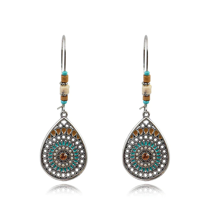 Bohemian Hollow Water Drop Earrings