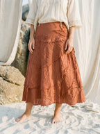 Layered Flower Cotton Maxi