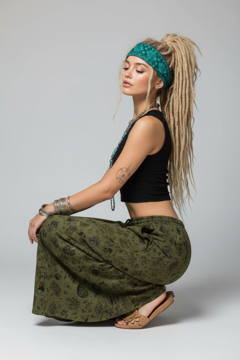 Dreadlock Model - Crouching Pose