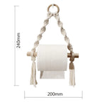 Bohemian Macrame Toilet Paper Holder and Rack