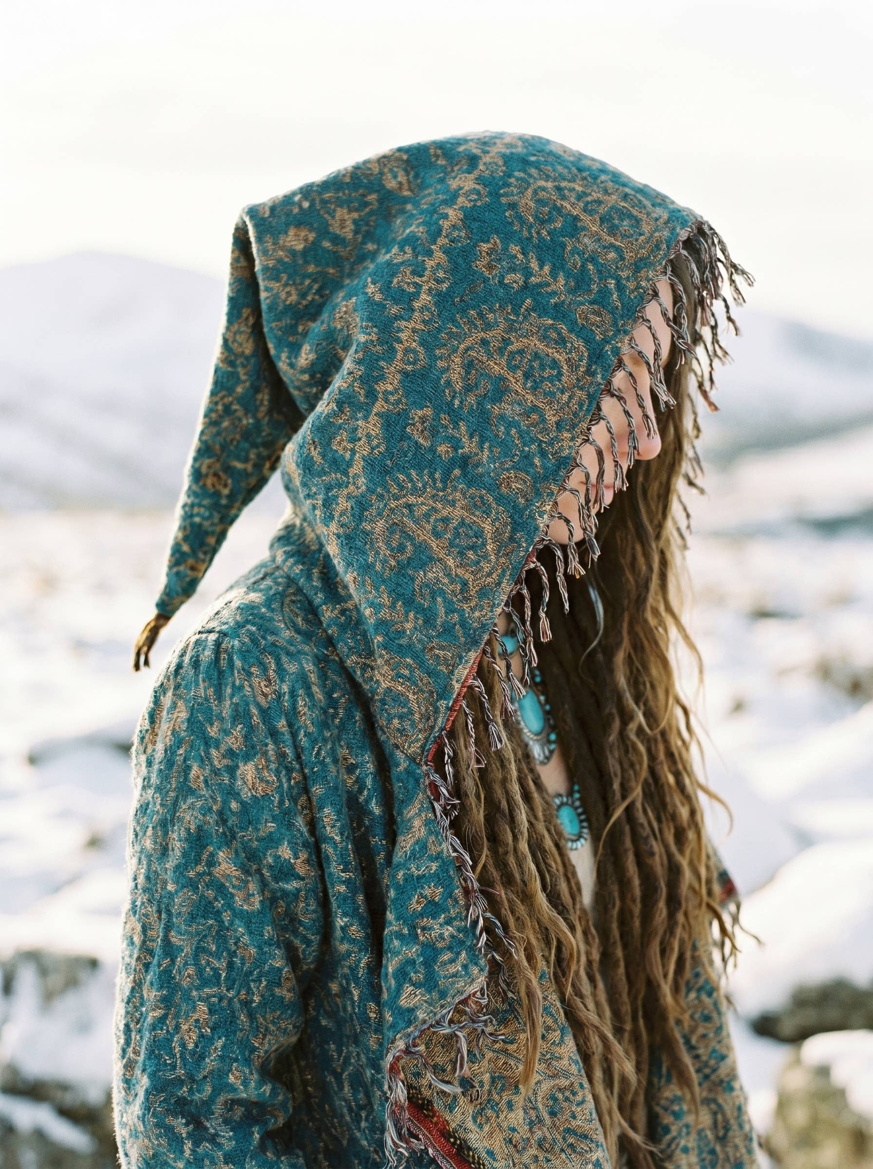 Kia Kimono Cloak - Fringed Festival Coat