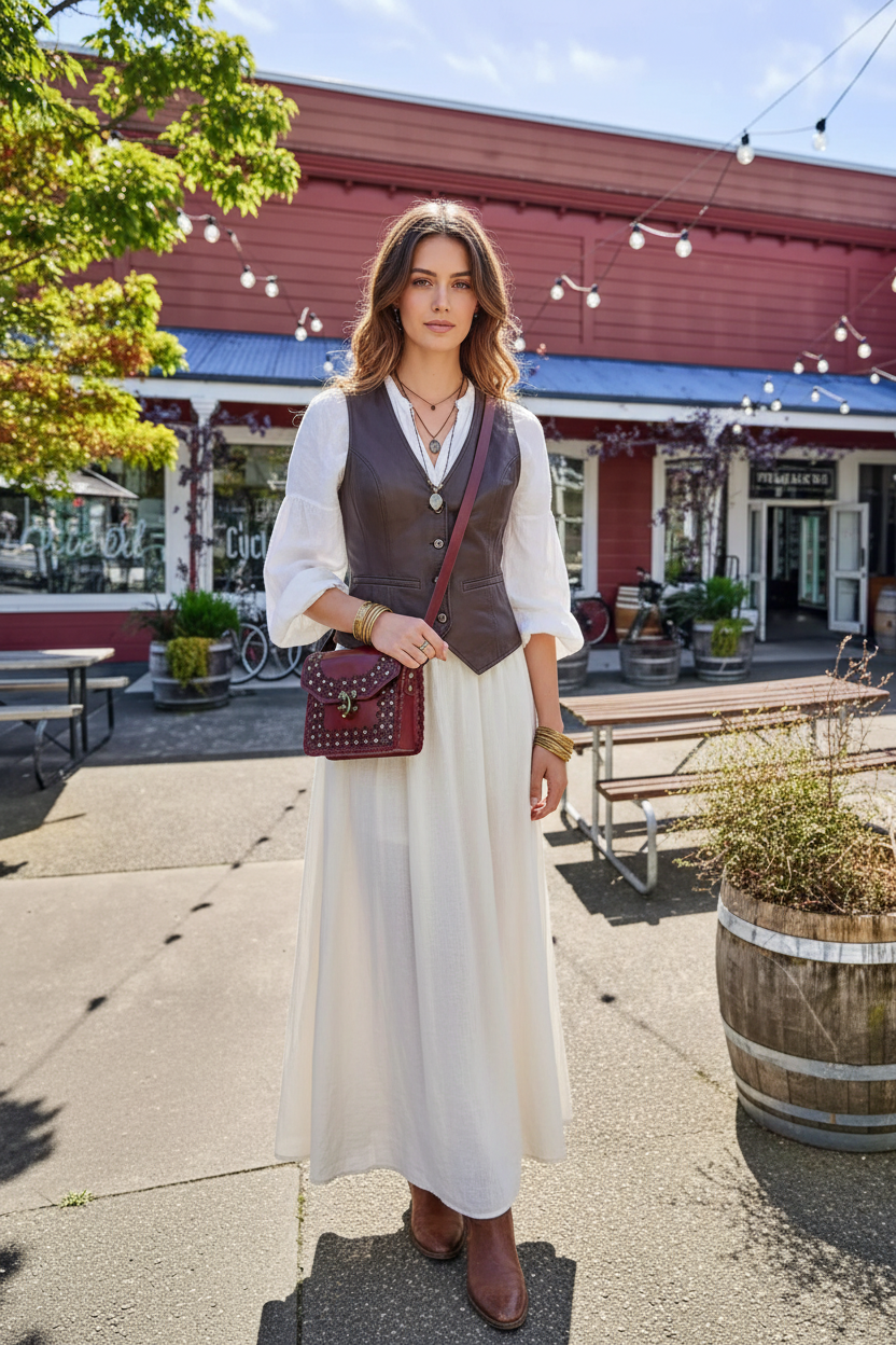 Full Length - Marketplace Burgundy Bag