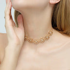 Bohemian Cross Pendant Necklace with Rhinestones