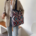 Bohemian Chic Crochet Tote Bag for Women