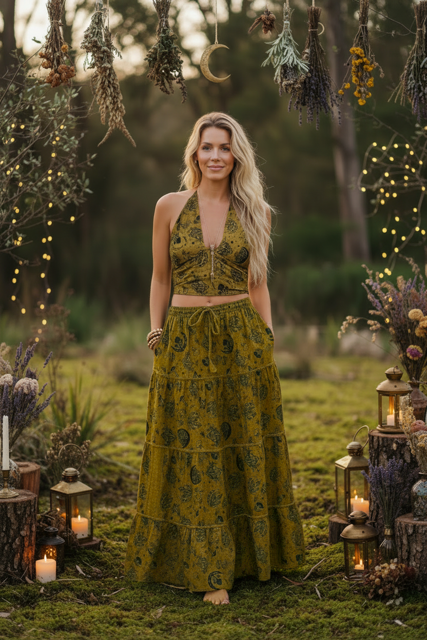 Tiered Mushroom Celestial Skirt
