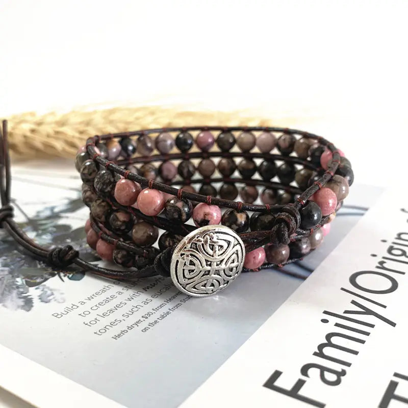 Bohemian Natural Stone Handmade Woven Bracelet