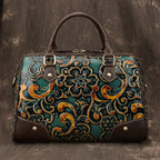 Vintage Leather Tote Bag - European Style Pillow Bag