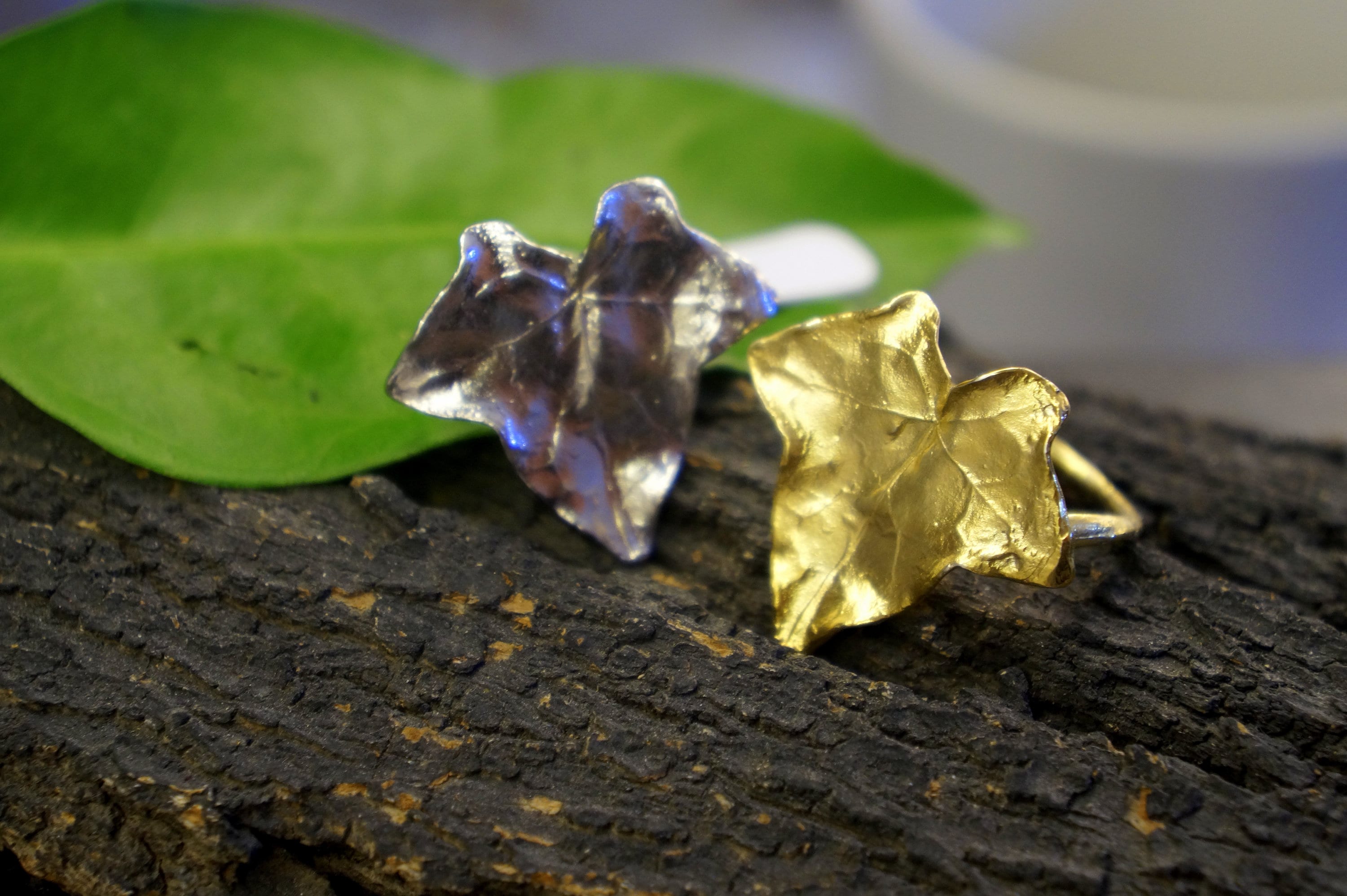 Ivy Leaf Ring for Women: Sterling Silver Nature-Inspired Jewelry-0