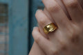 Gold Feather Ring, Gold-Plated Brass Jewelry, Dove Feather Band, Gift for Her, Birthday Gift for Women, Handmade Jewelry-0
