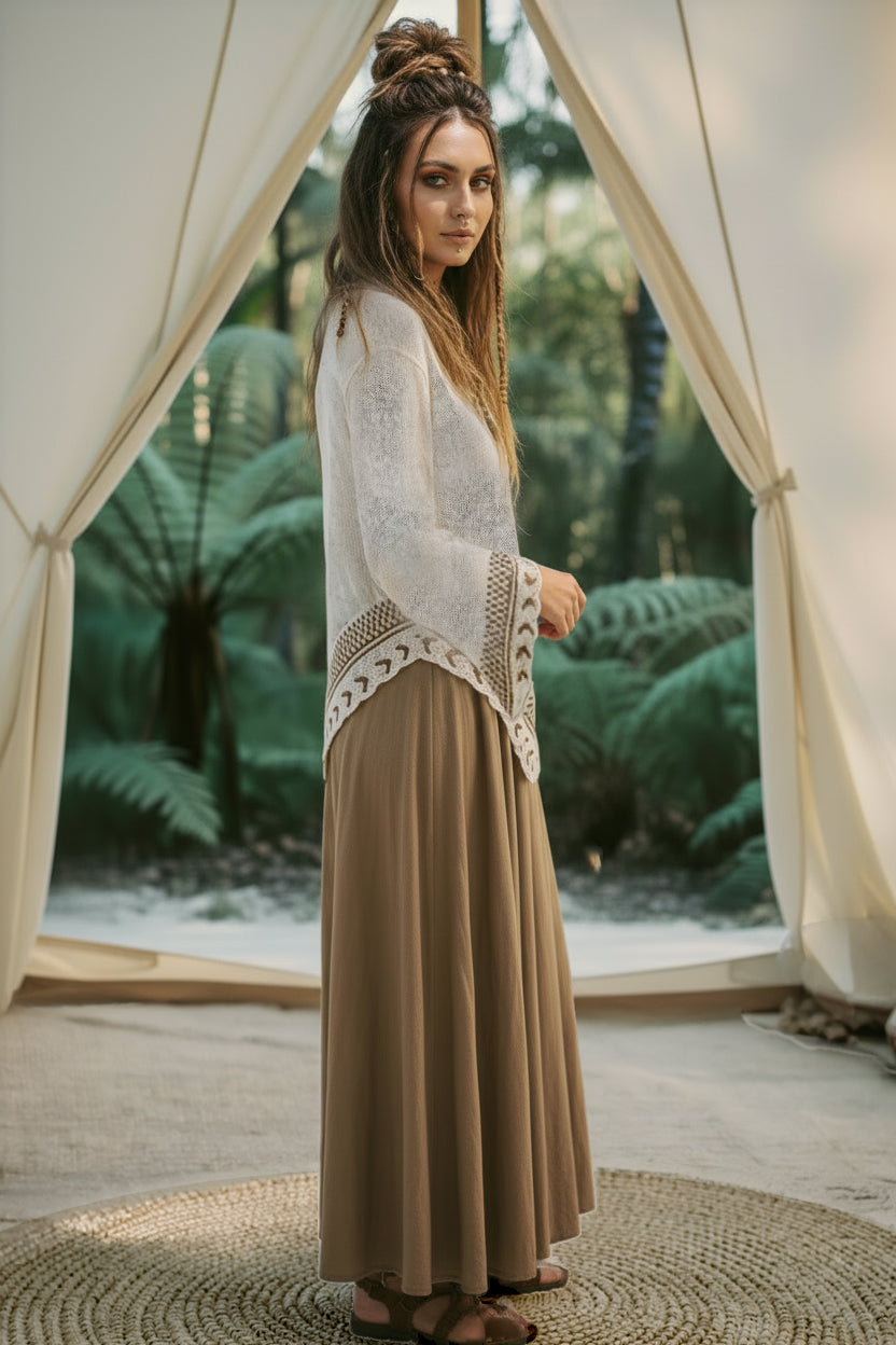 Folklore Knit — Crochet Sweater Top