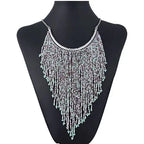 Bohemian Beads Waterfall Necklace