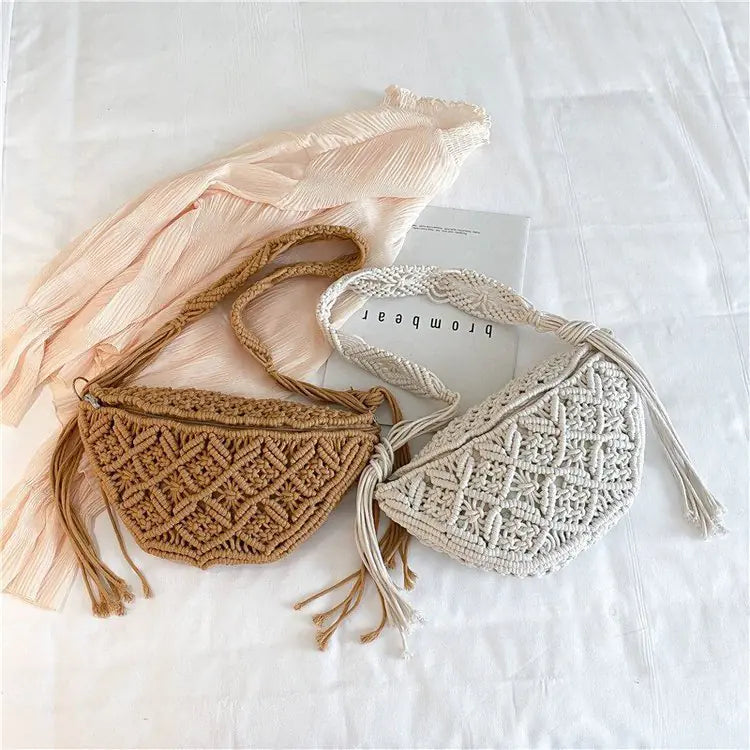 Bohemian Macrame Braid Clutch Bag