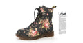 Floral Flat Martin Boots and Ankle Boots