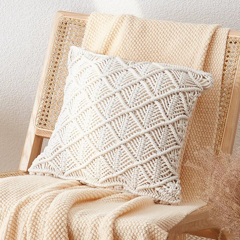 Hand-Woven Bohemian Sofa Pillow Cushion