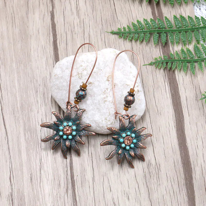 Alloy Sunflower Bohemian Earrings