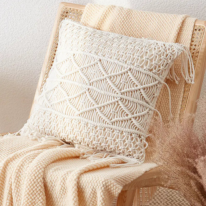 Hand-Woven Bohemian Sofa Pillow Cushion