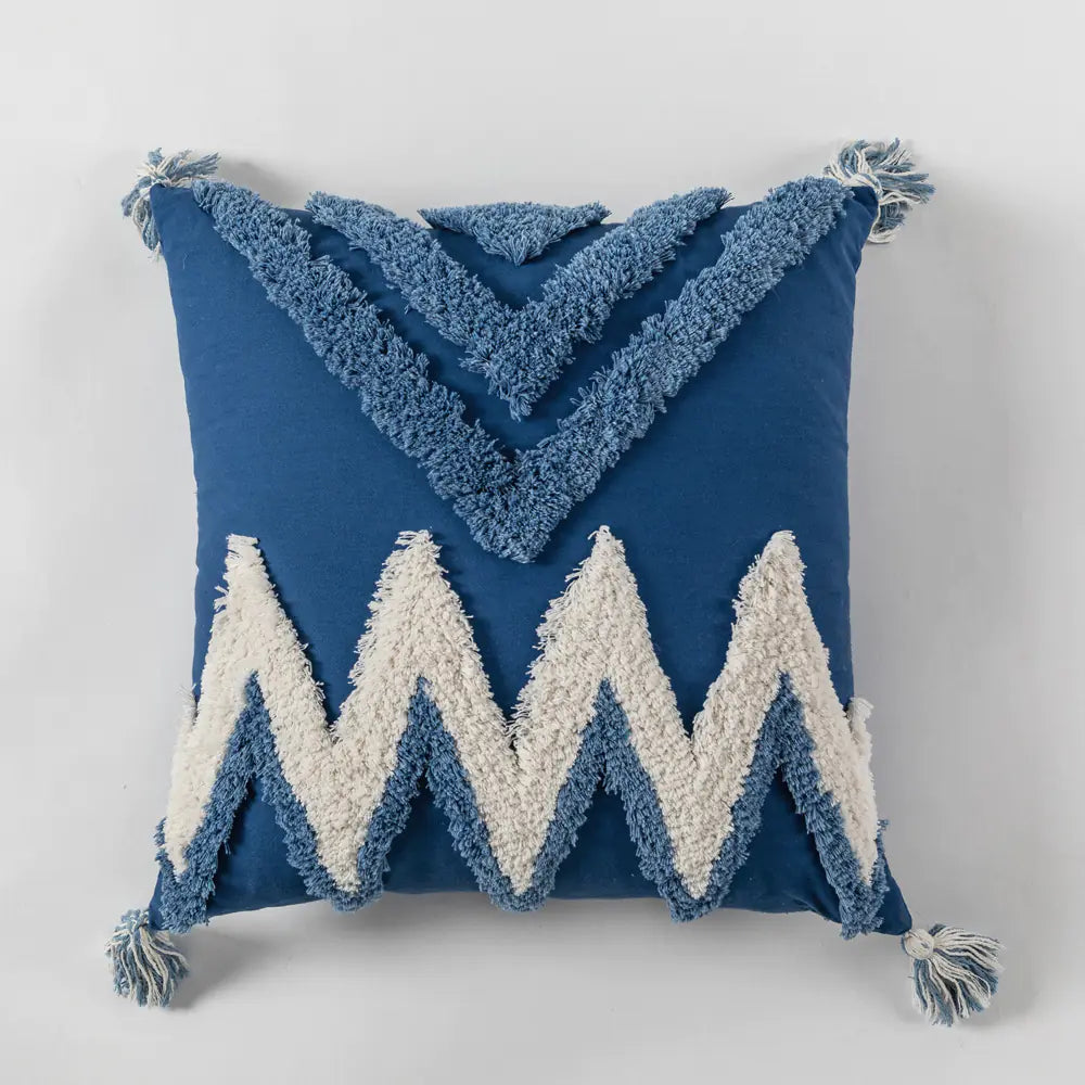 Bohemian Colorful Geometric Embroidered Throw Pillow