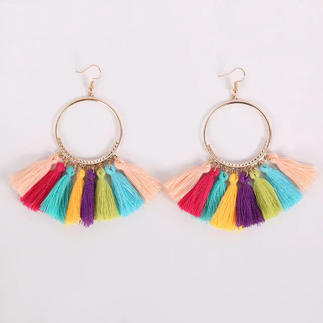 Bohemian Tassel Earrings - Fashionable Drop Jewelry
