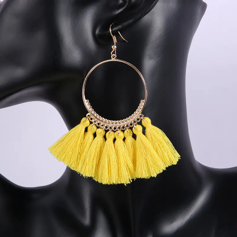 Bohemian Tassel Earrings - Fashionable Drop Jewelry