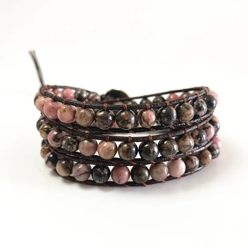 Bohemian Natural Stone Handmade Woven Bracelet