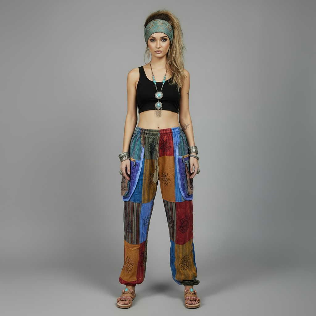 Patchwork Pants - Front Pose