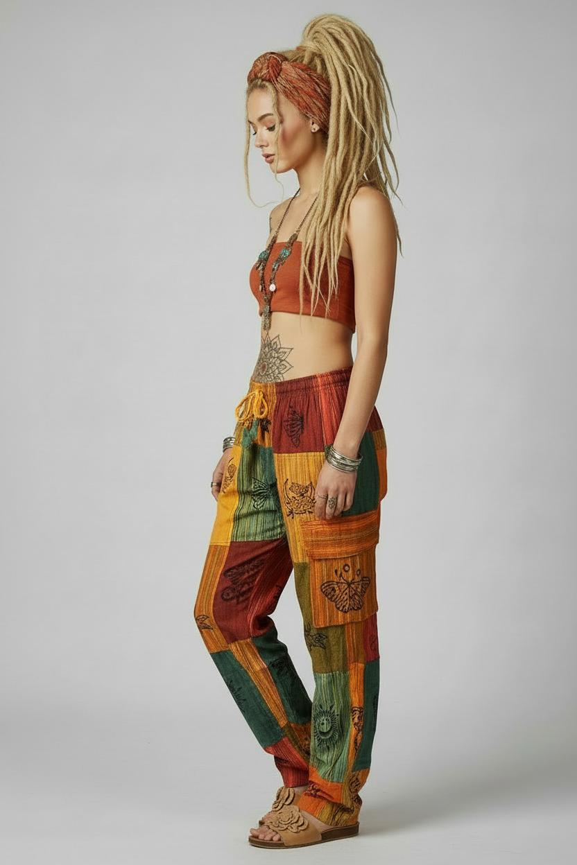 Patchwork Pants - Side Pose