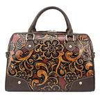 Vintage Leather Tote Bag - European Style Pillow Bag