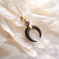 Midnight Moon Black Pearl Necklace