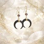 Midnight Moon Black Pearl Earrings