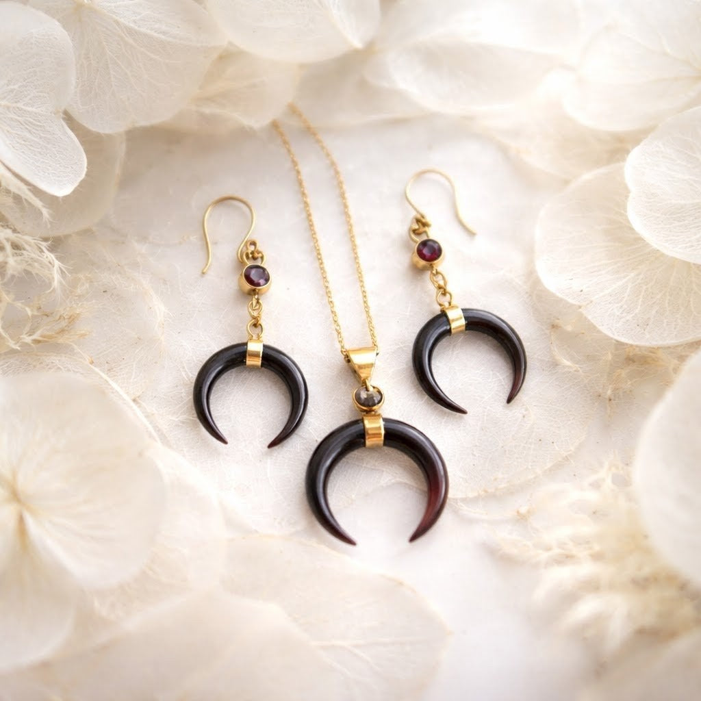 Midnight Moon Black Pearl Set