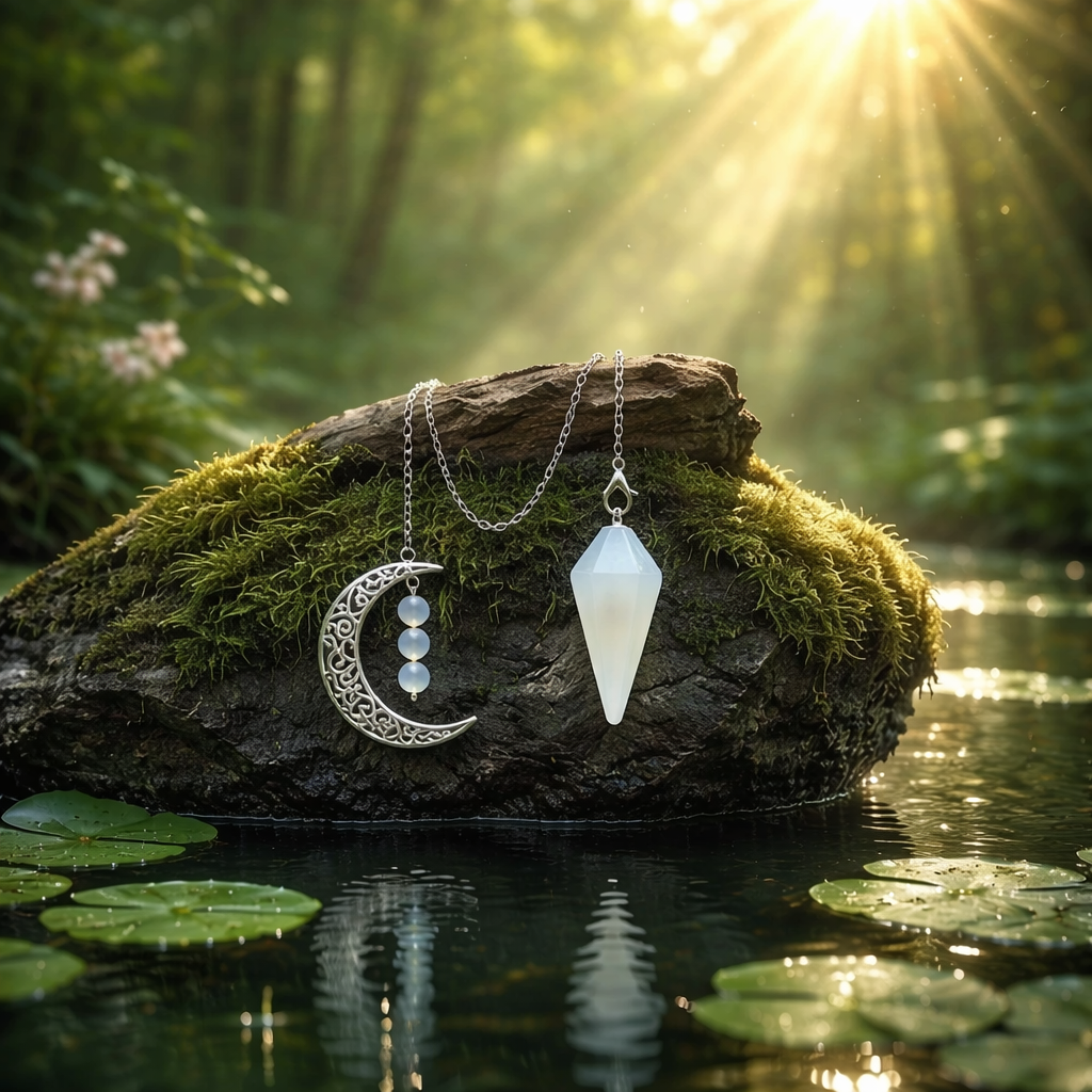 Celestial Opalite Hex Pendulum