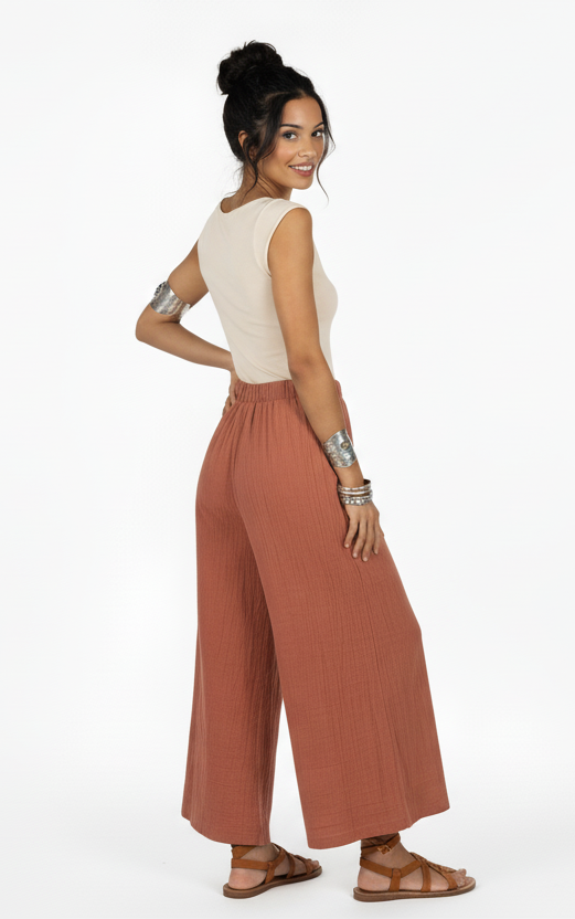 Pleated Wide Leg Pants