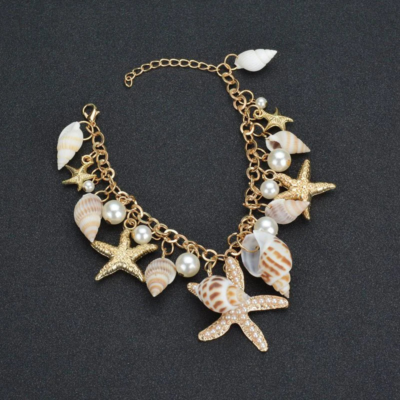 Bohemian Ocean Tide Starfish & Shell Bracelet