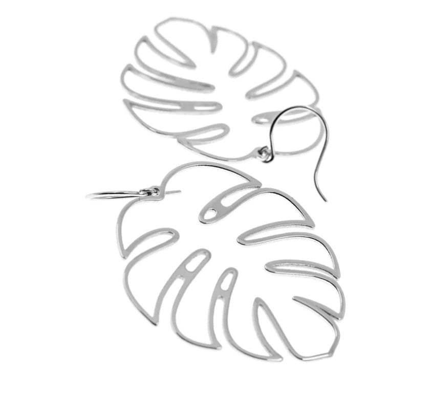 Bohemian Leaf Earrings with Geometric Design