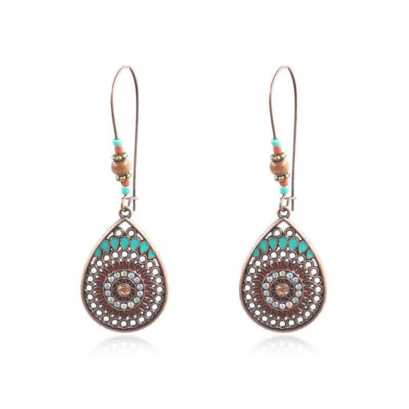 Bohemian Hollow Water Drop Earrings