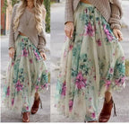 Bohemian Maxi Skirt - Women's Midi Skirt