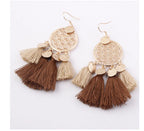 Bohemian Tassel Earrings with Hollow Design
