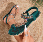 Bohemian Rhinestone Casual Summer Sandals