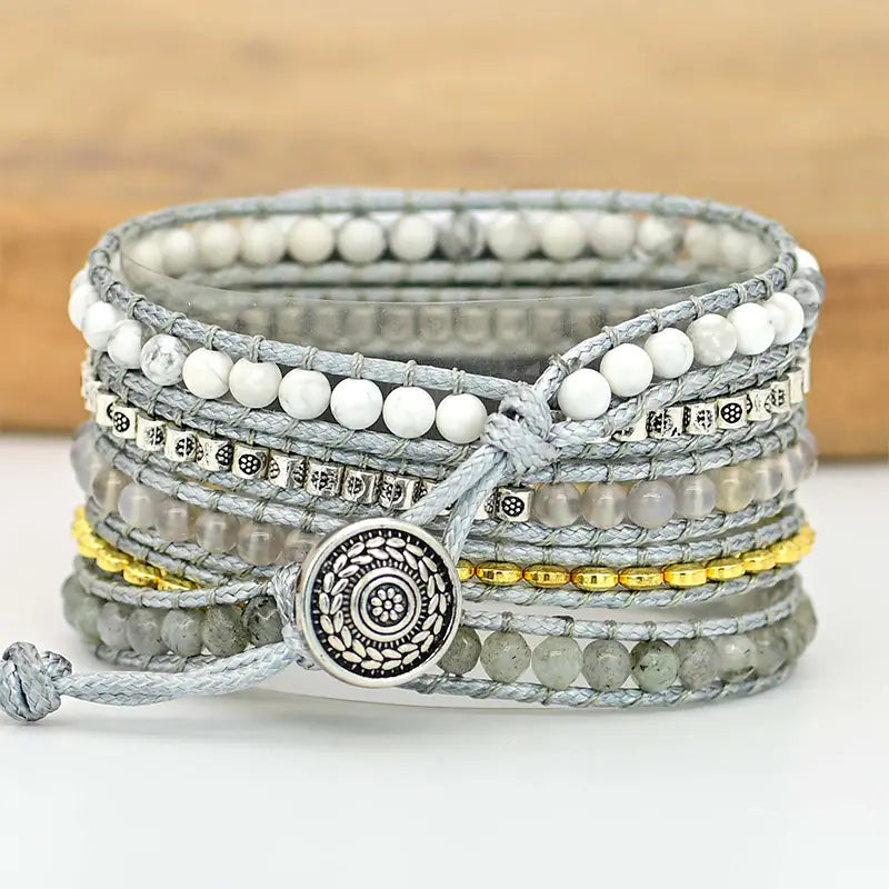 Natural Stone Beaded Crystal Bohemian Strap