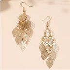 Bohemian Botanical Earrings with Colorful Flowers (Pair)